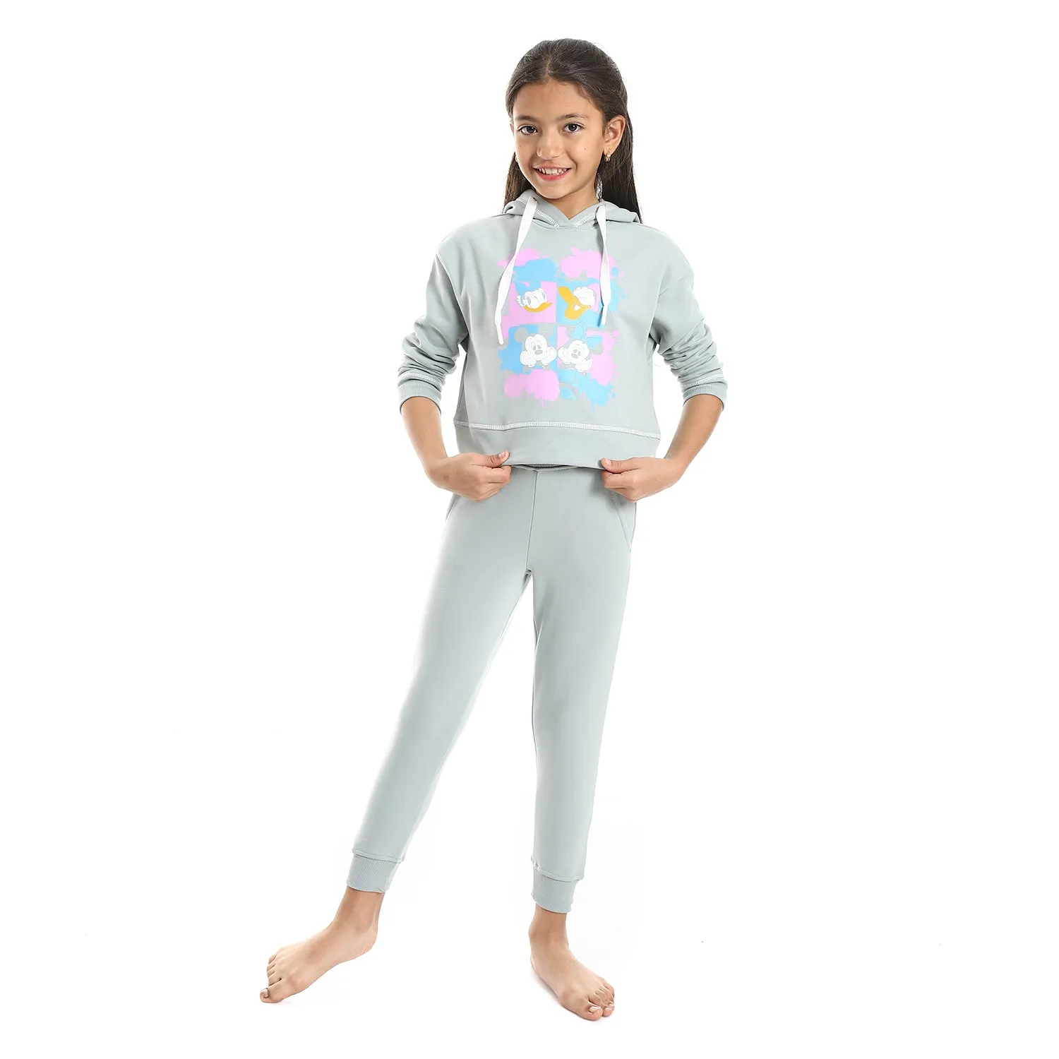 Girls Winter Hoodie Pajamas - Mint