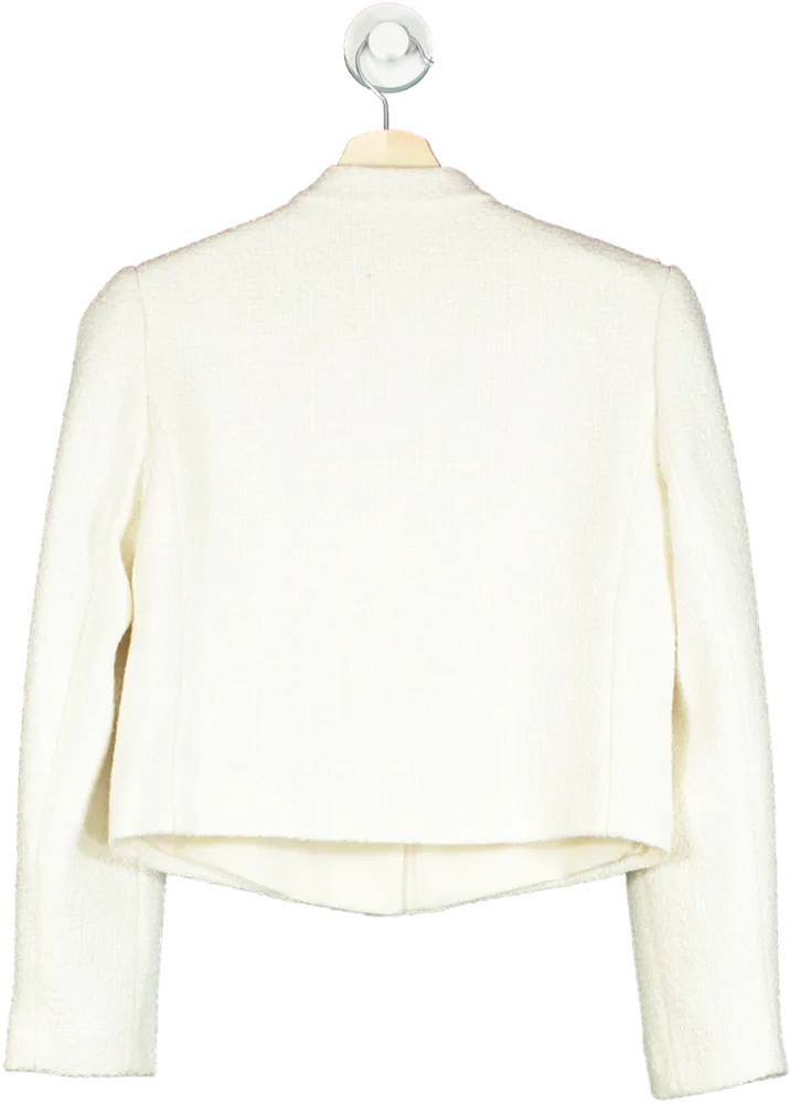 Goelia White Textured Blazer XS