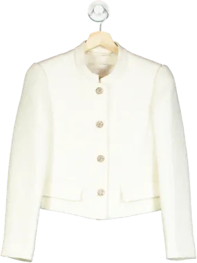 Goelia White Textured Blazer XS