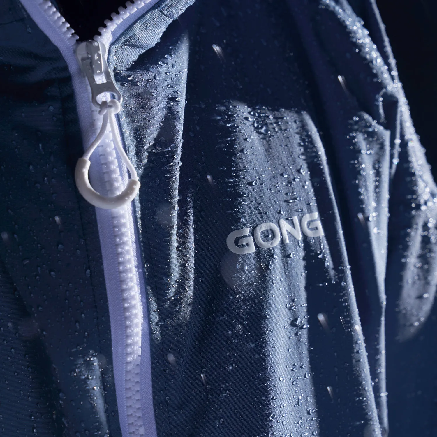 GONG | Poncho Imperméable Sable / Bleu