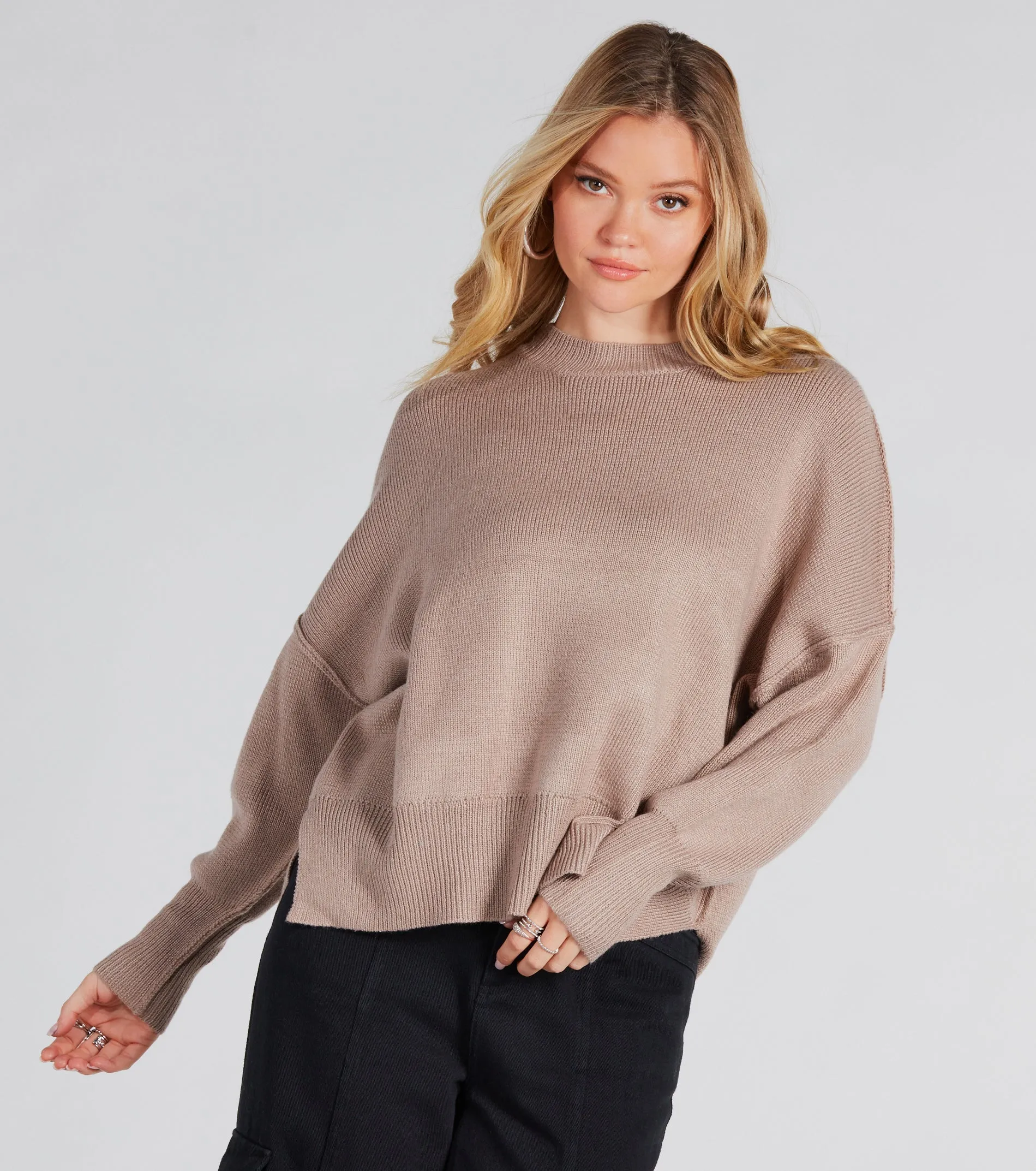 Good Vibes Oversized Pullover Sweater