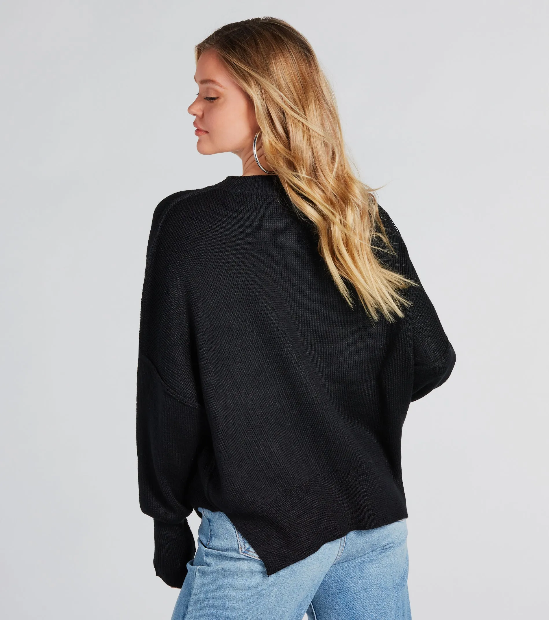 Good Vibes Oversized Pullover Sweater