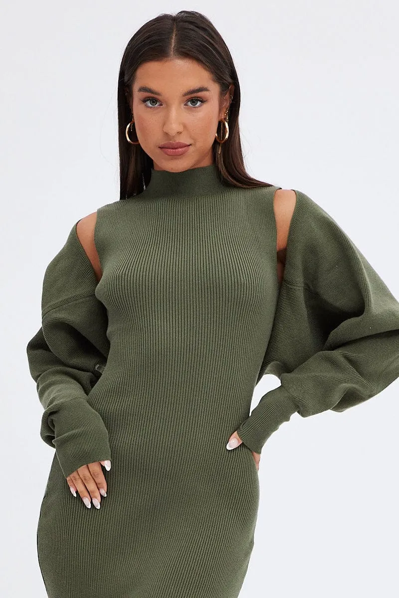 Green Knit Shrug