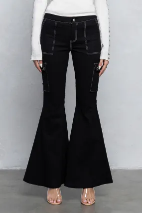 HALLE BELL BOTTOMS - BLACK