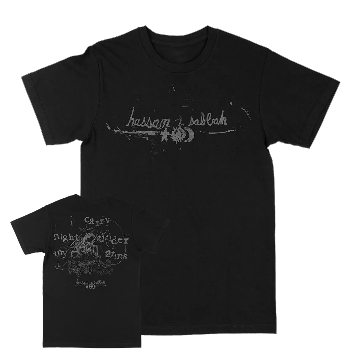 Hassan I Sabbah "I Carry Night Under My Arms" Black T-Shirt