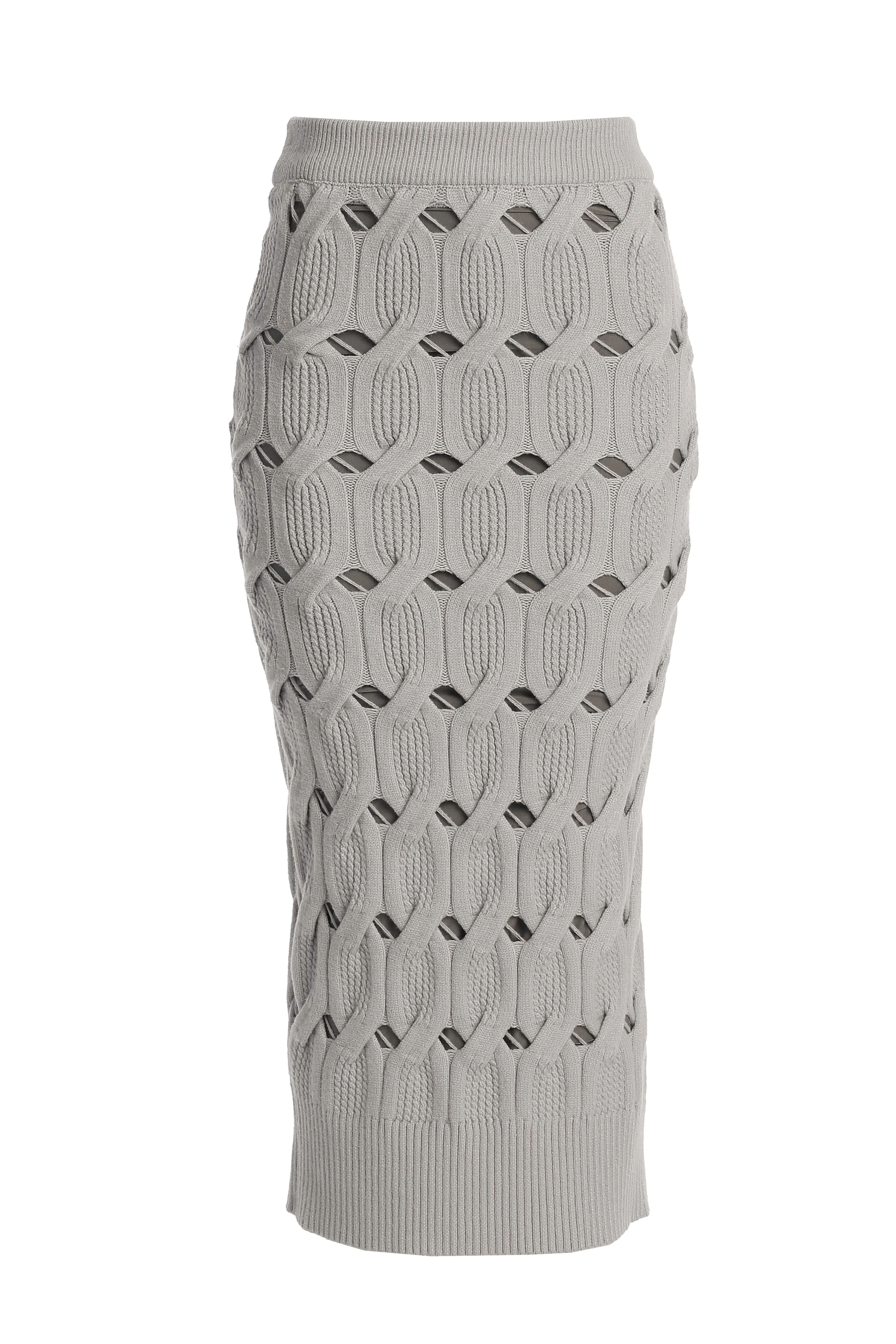 Heather Grey Morgan Knit Maxi Skirt