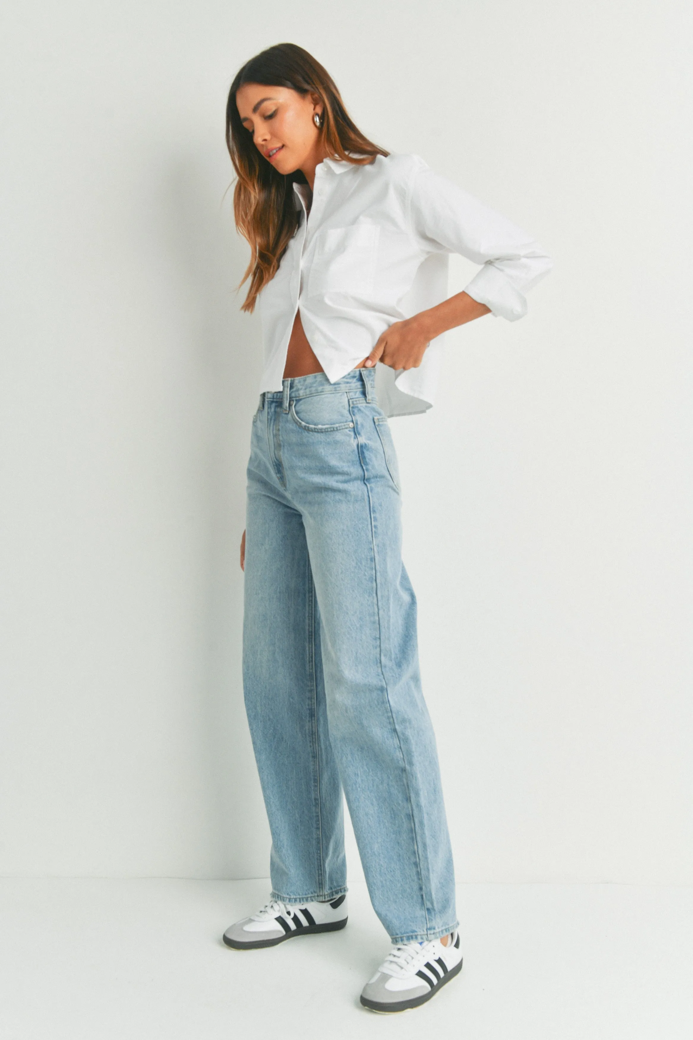 High Waisted Skater Jeans