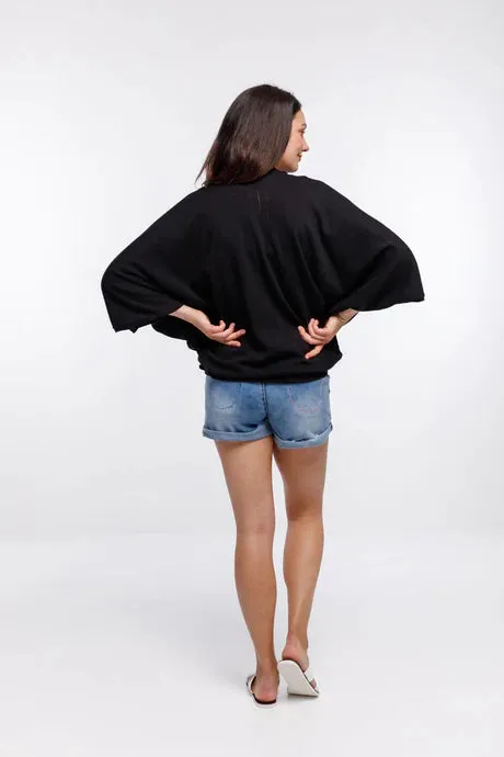 Home-Lee Knit Cape - Black