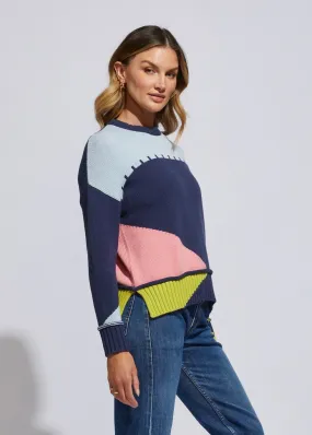 Intarsia Trim Jumper