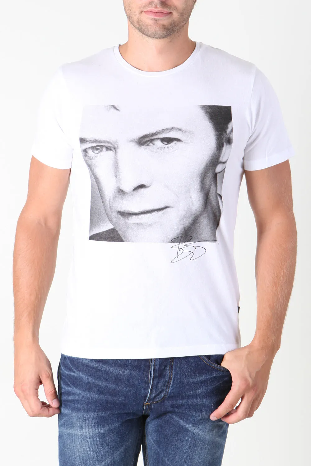 Jack and Jones Premium David Bowie Tee White T-Shirt