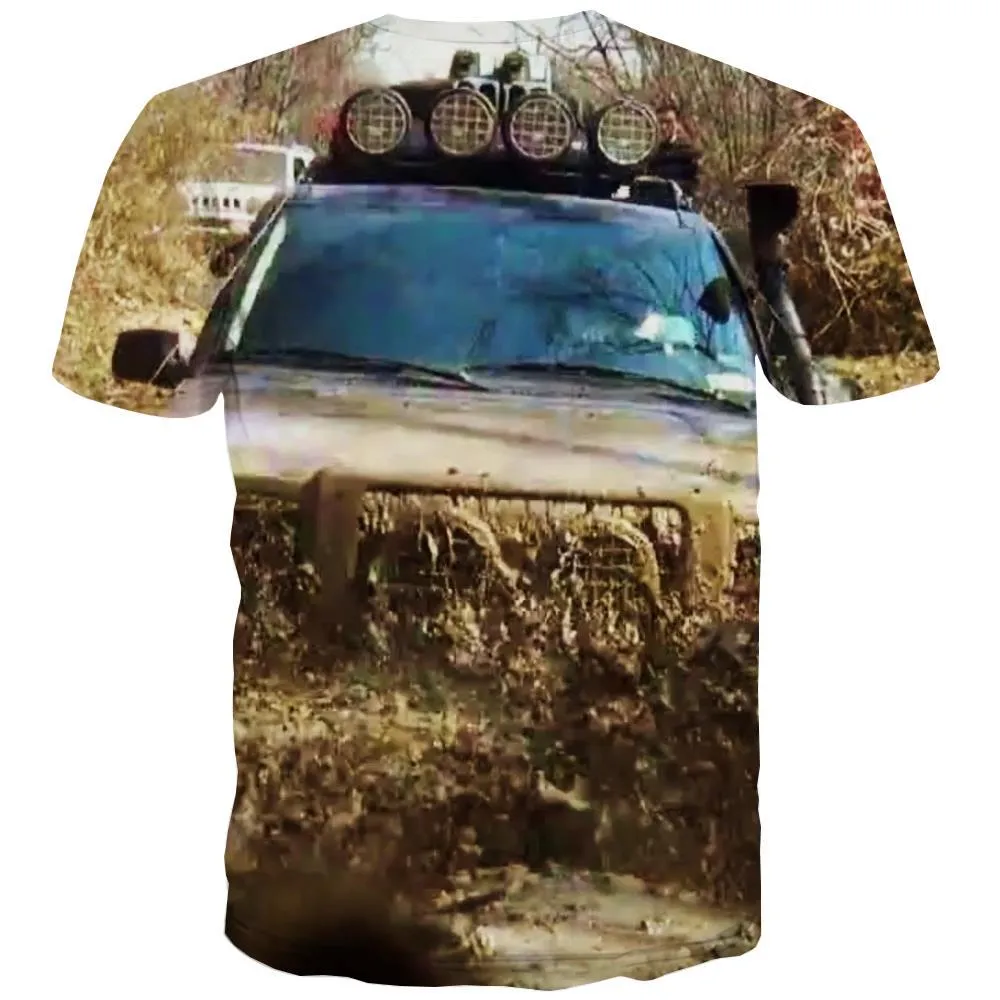 Jeep T shirts Men Offroad T-shirts 3d car Tshirt Anime Short Sleeve T shirts Tee