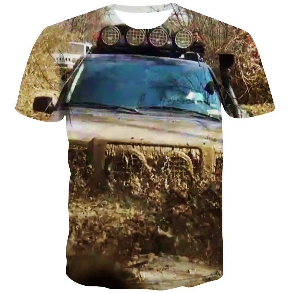 Jeep T shirts Men Offroad T-shirts 3d car Tshirt Anime Short Sleeve T shirts Tee