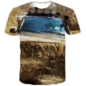 Jeep T shirts Men Offroad T-shirts 3d car Tshirt Anime Short Sleeve T shirts Tee