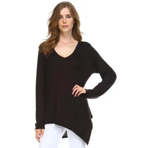 JOH Kelly L/S V-Neck Top Black