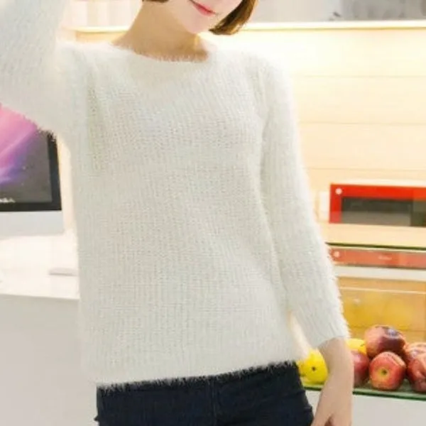 K-POP Womens Short Dreamy Soft Sweater