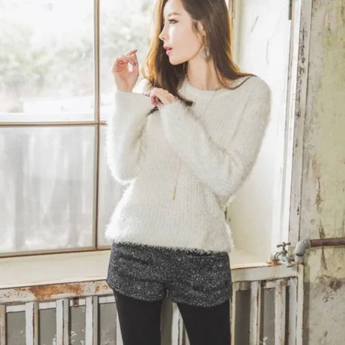 K-POP Womens Short Dreamy Soft Sweater