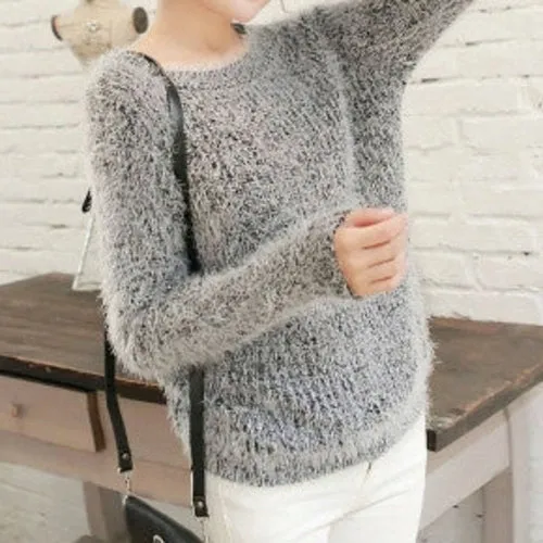 K-POP Womens Short Dreamy Soft Sweater