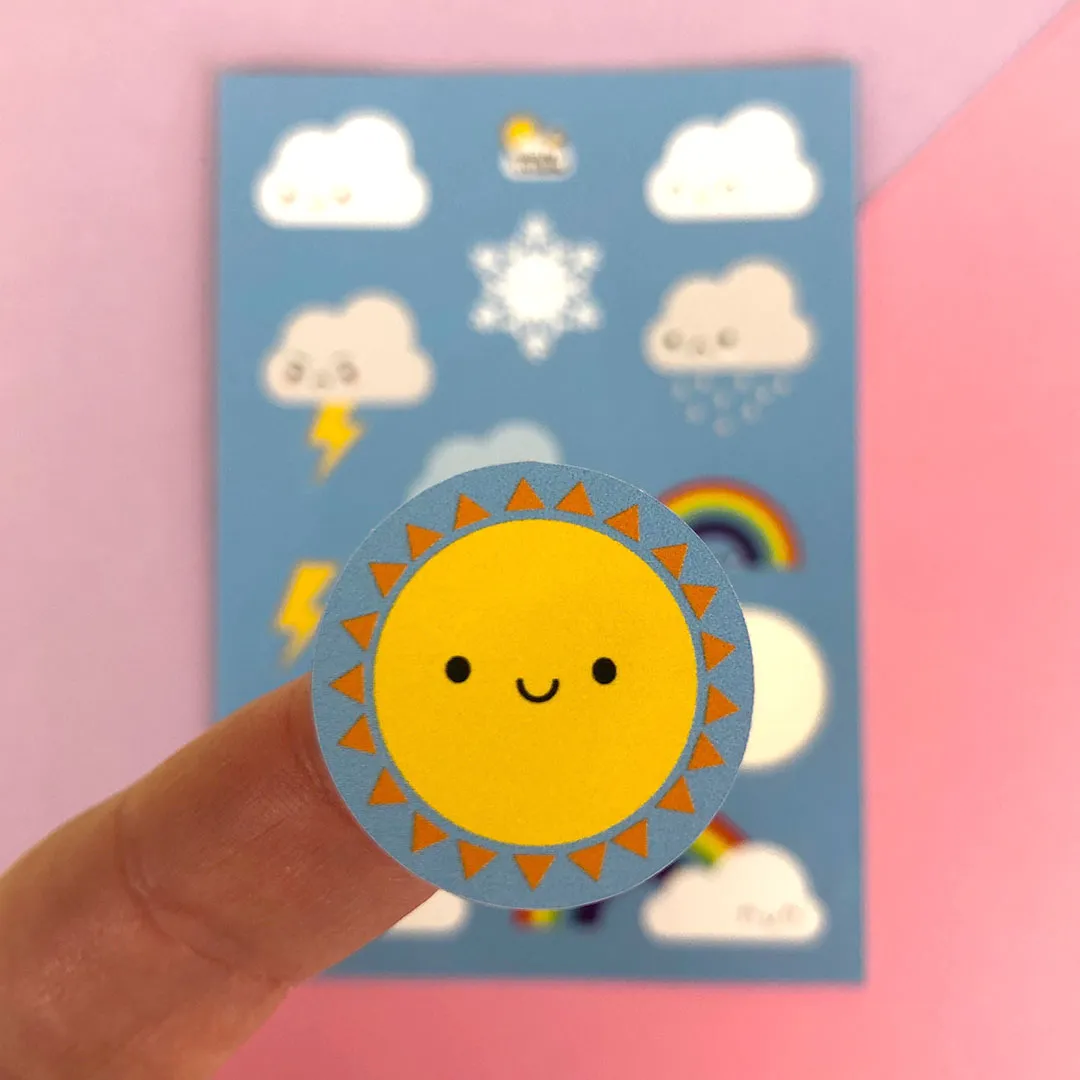 Kawaii Skies Weather Sticker Sheets