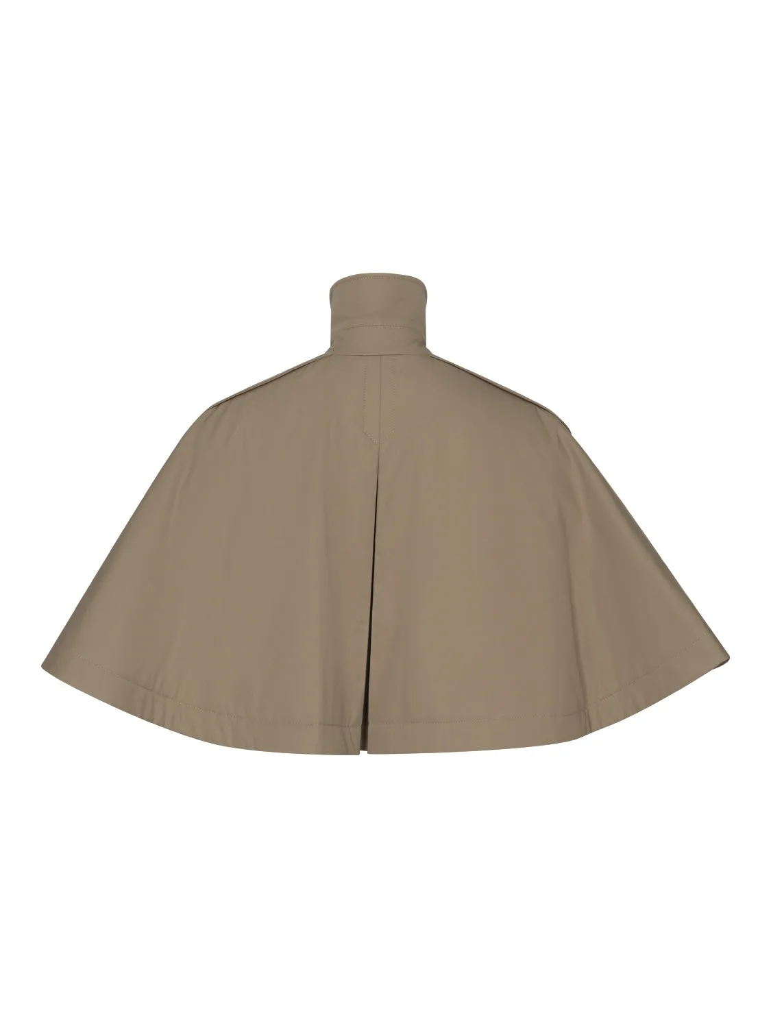 Kurzes gestepptes Cape aus Baumwollgabardine - Soften Brown