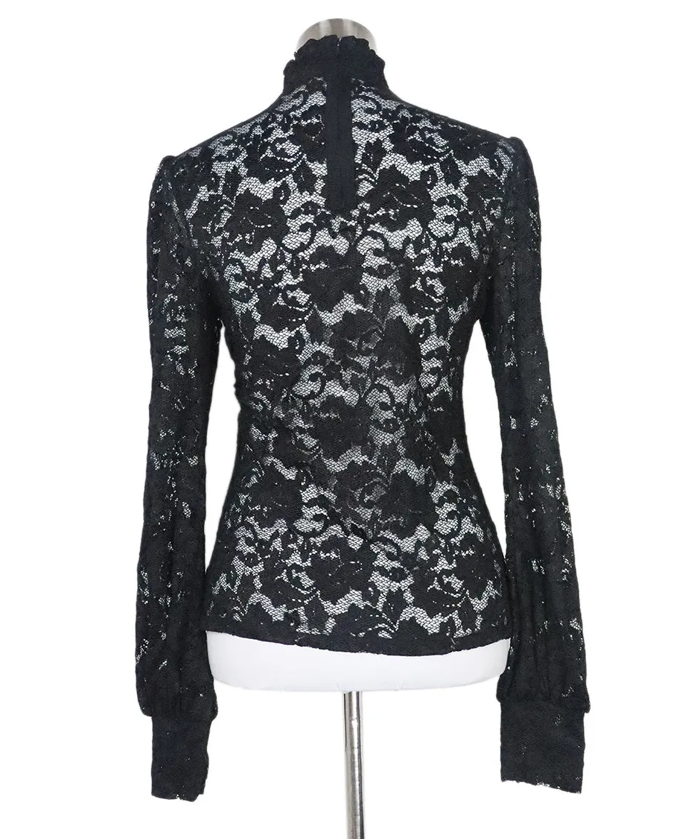 L'Agence Black Lace Top sz 4