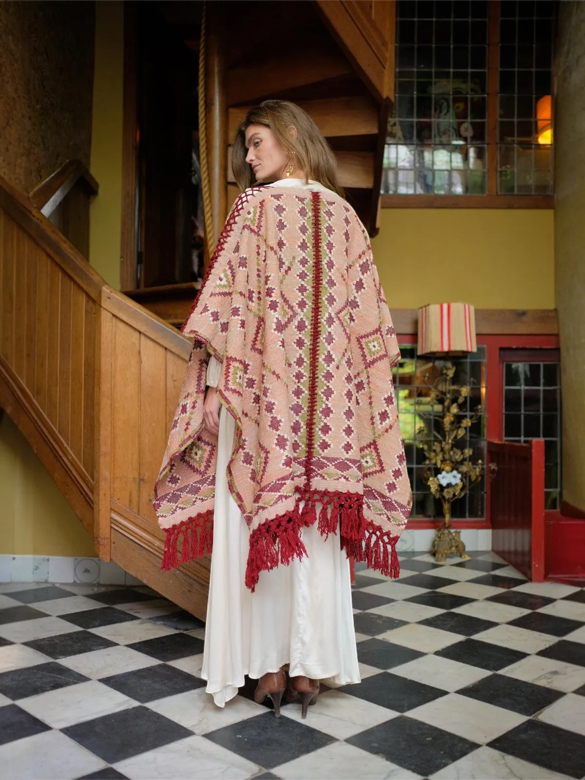 Lata Ji Poncho | Rose