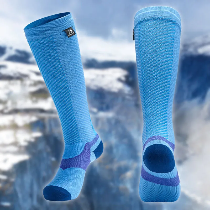 LEAKDRY Waterproof Socks Ultra Compression Knee High Blue