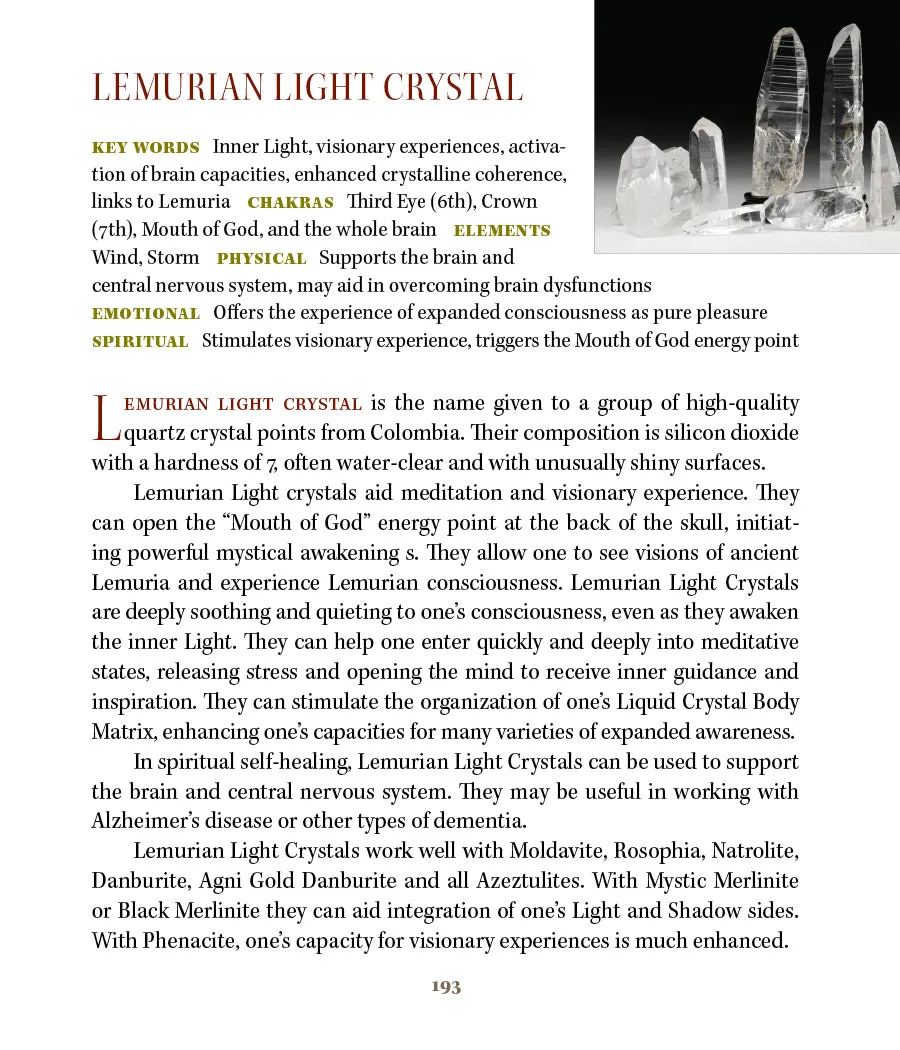 Lemurian Era of Light Pure Quartz Diamond Light Heart Crystal