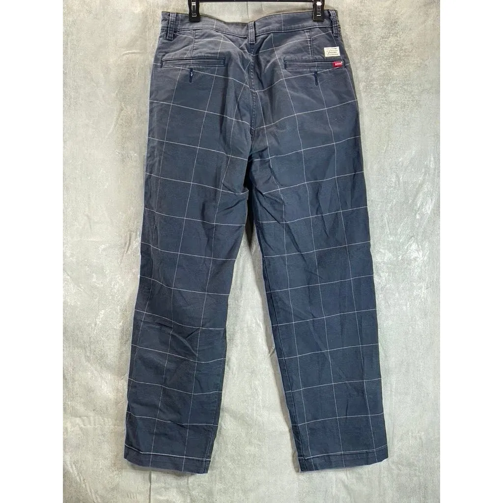 LEVI'S Men's Blue Plaid Stay Loose XX Chino Stretch Pants SZ 31X32