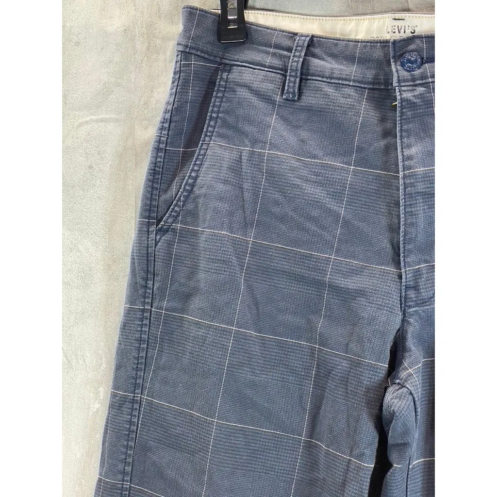 LEVI'S Men's Blue Plaid Stay Loose XX Chino Stretch Pants SZ 31X32