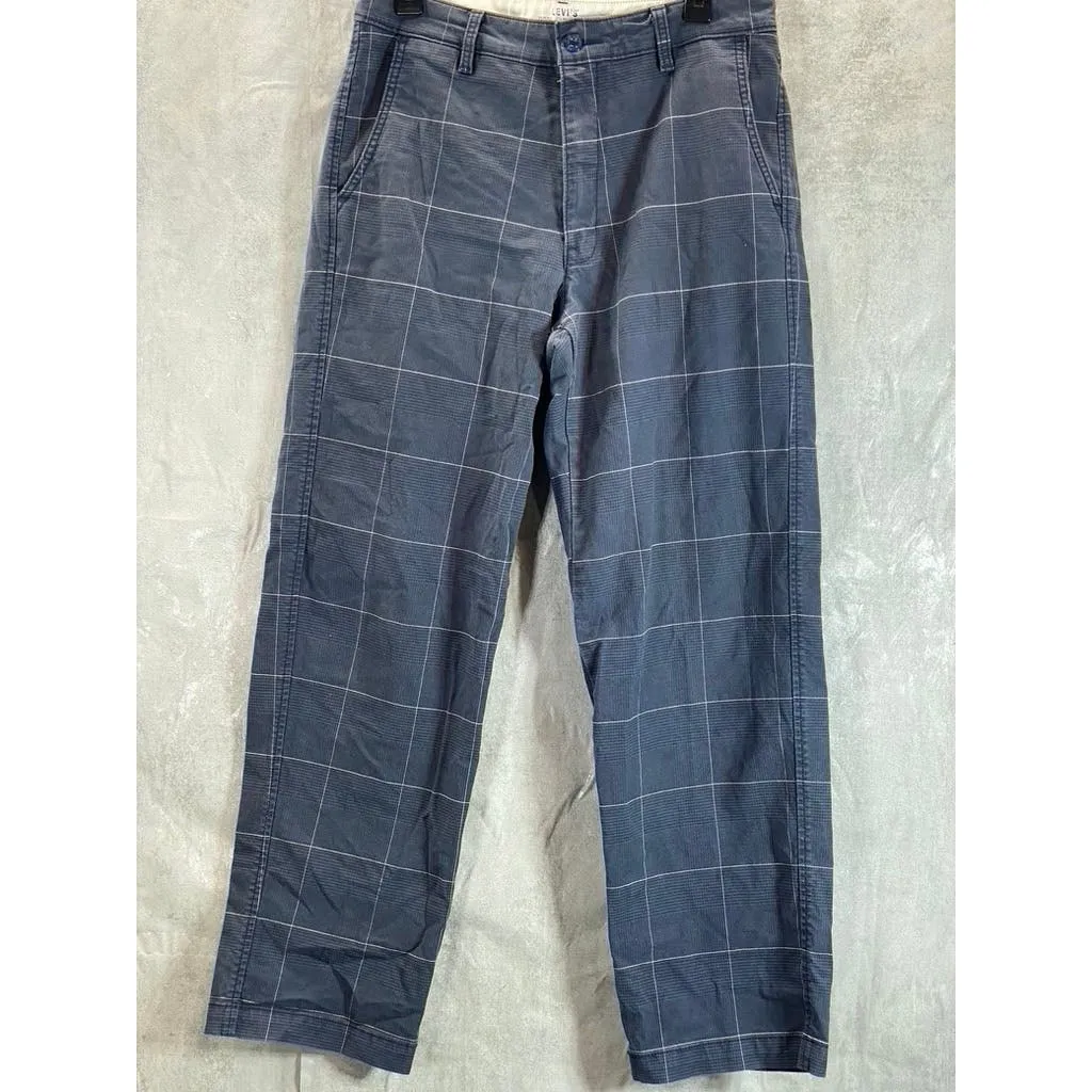 LEVI'S Men's Blue Plaid Stay Loose XX Chino Stretch Pants SZ 31X32