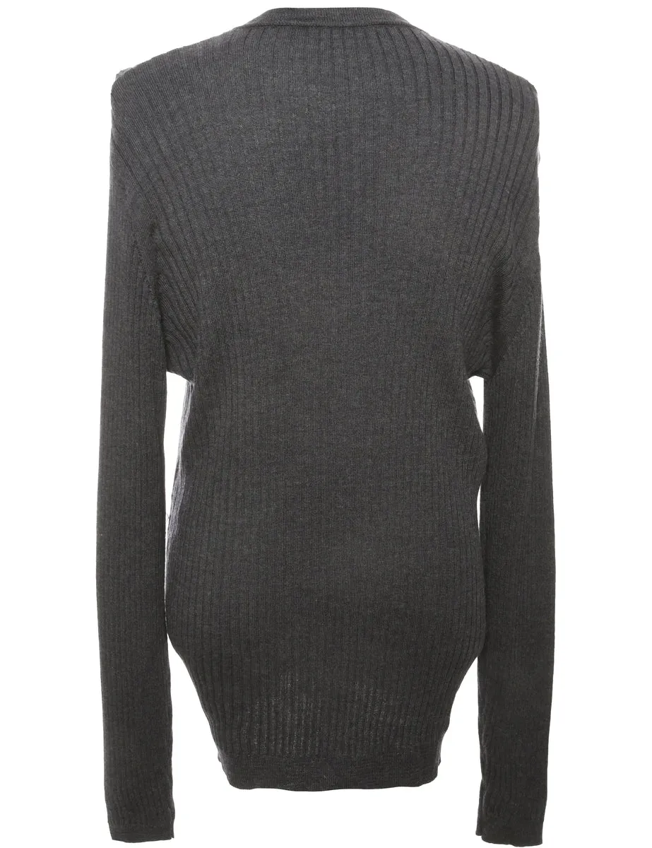 Long Sleeved Navy Jumper - L