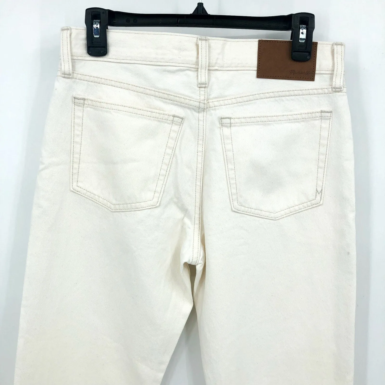 MADEWELL Mens 1991 Straight-Leg Jeans 28x28 Cream Rigid Denim Natural NJ017 NWT