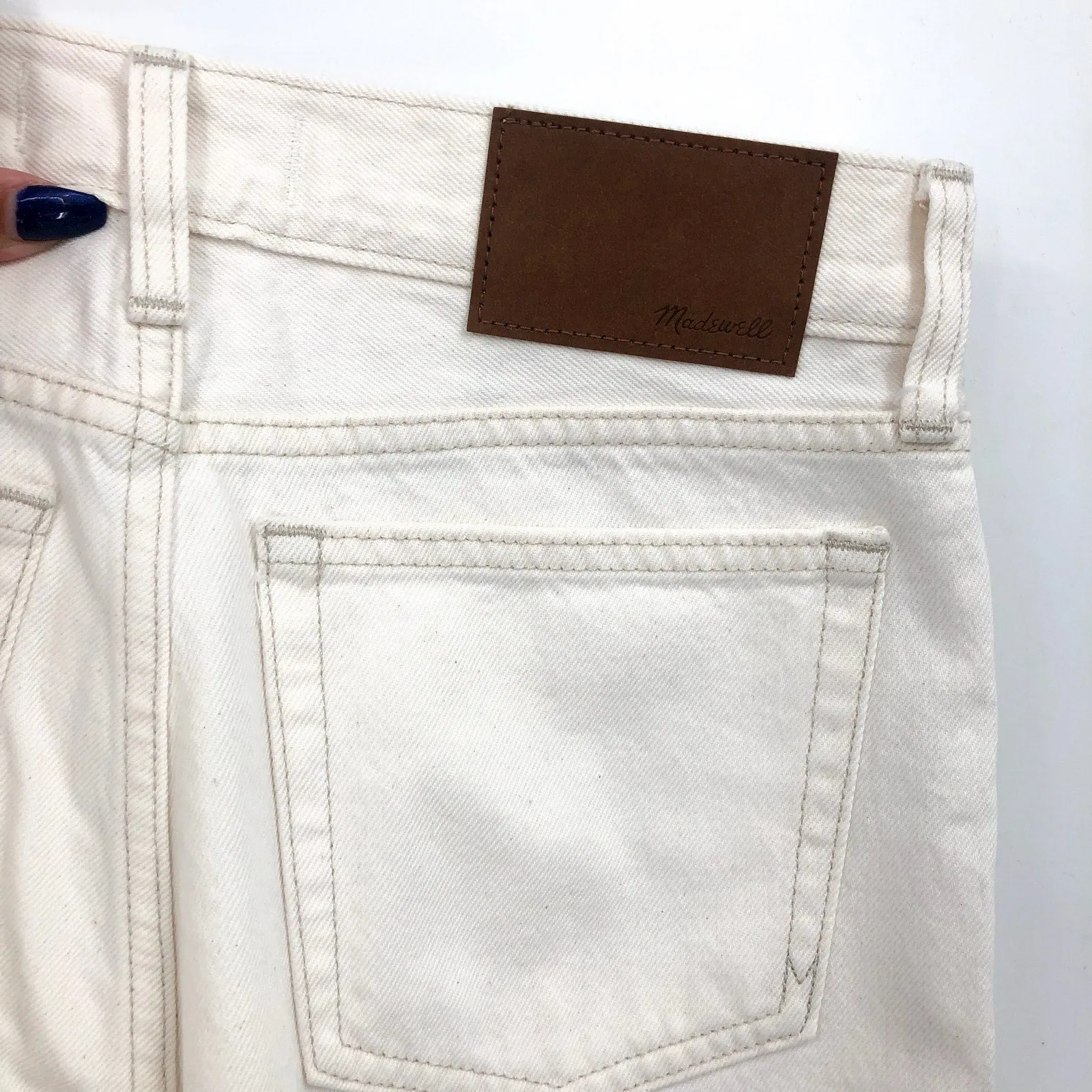 MADEWELL Mens 1991 Straight-Leg Jeans 28x28 Cream Rigid Denim Natural NJ017 NWT