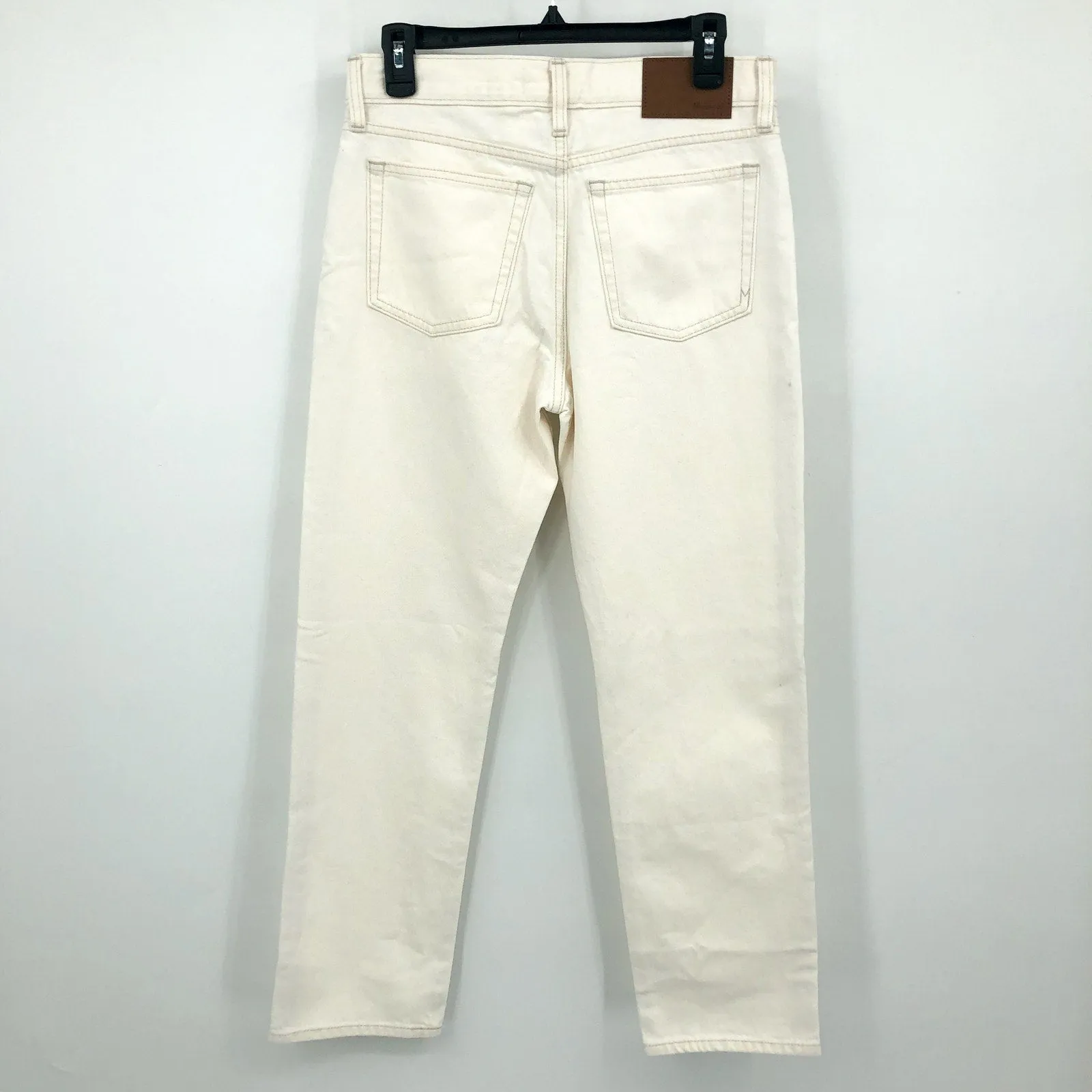 MADEWELL Mens 1991 Straight-Leg Jeans 28x28 Cream Rigid Denim Natural NJ017 NWT