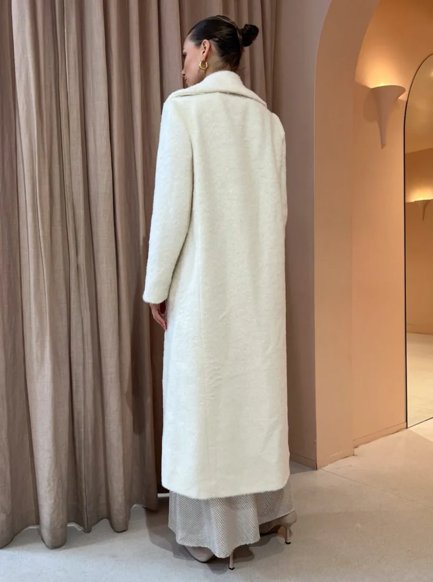 Manning Cartell Moon Child Maxi Coat in Off White