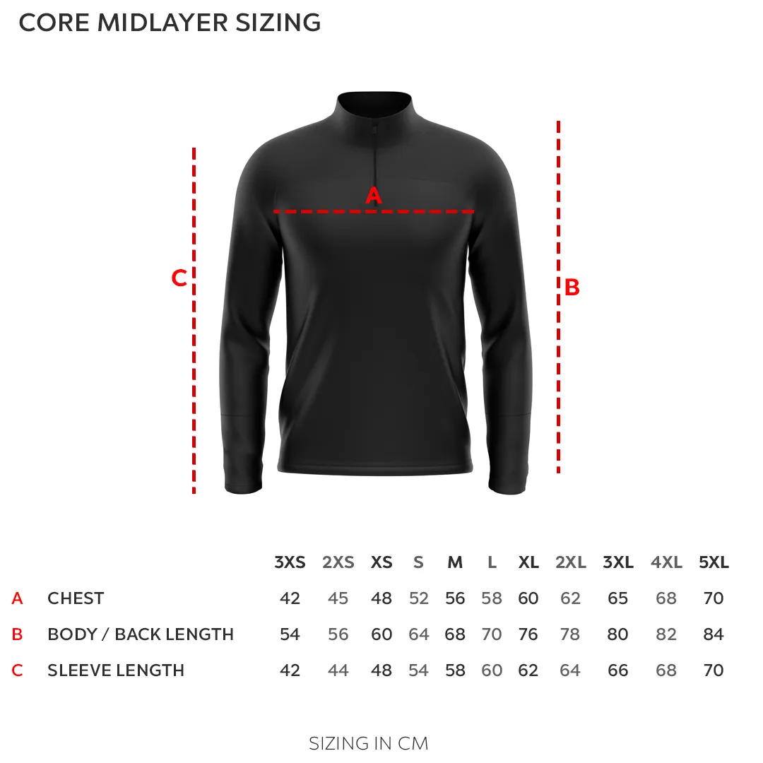 Markka CORE Mid Layer Stretch Knit Quarter Zip Black / Black