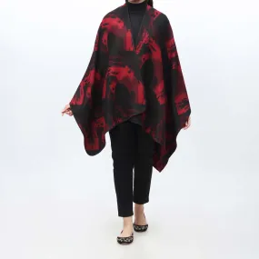 Maroon Cape Shawl PW9804