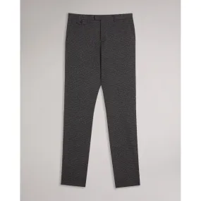 Men Mmt-Ziyech-Slim Fit Houndstooth Chino Trouser - Grey