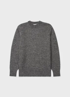 Men's Alpaca Wool Jumper in Charcoal Melange