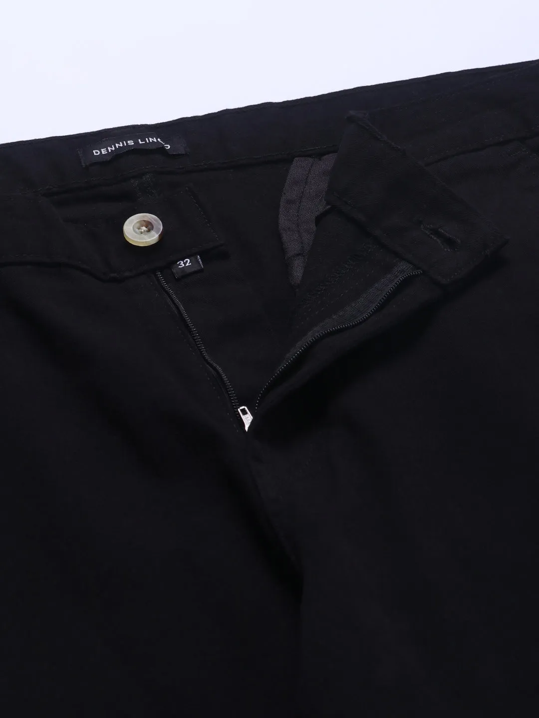 Men's Black Solid Cargo