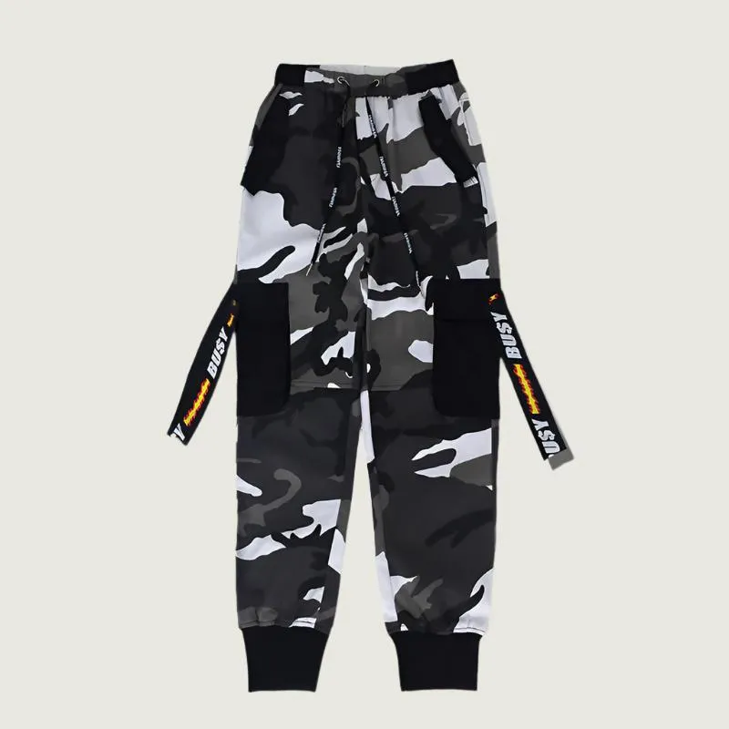 Men’s Busy Straps Camo Jogger Pants – Edgy Urban Style