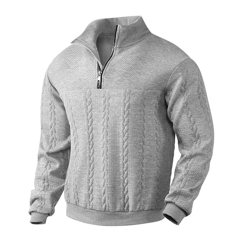 Men's Jacquard Sweater: Autumn And Winter Long-sleeved Sweater Men