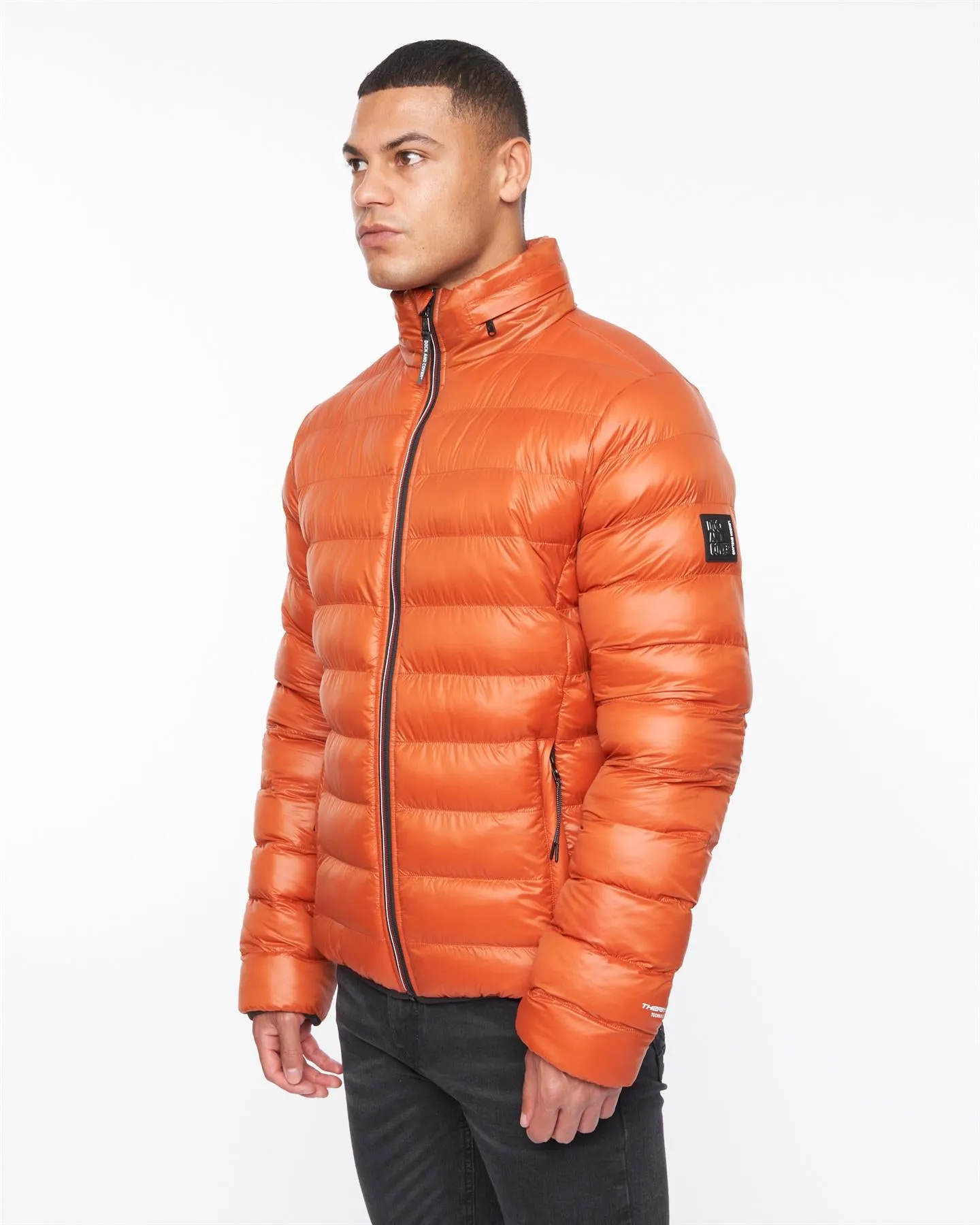 Mens Shemmy Two Quilted Jacket Orange