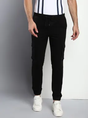 Men's Tapered Fit Cotton Joggers (Black)