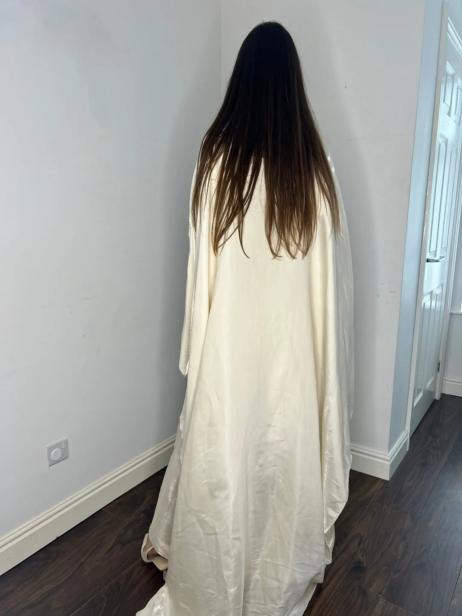 Mina Cape Dress- Off White