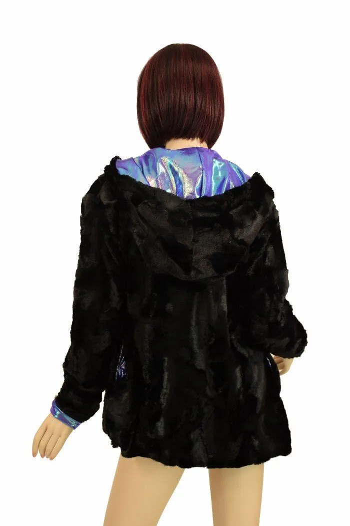 Minky Faux Fur Long Jacket