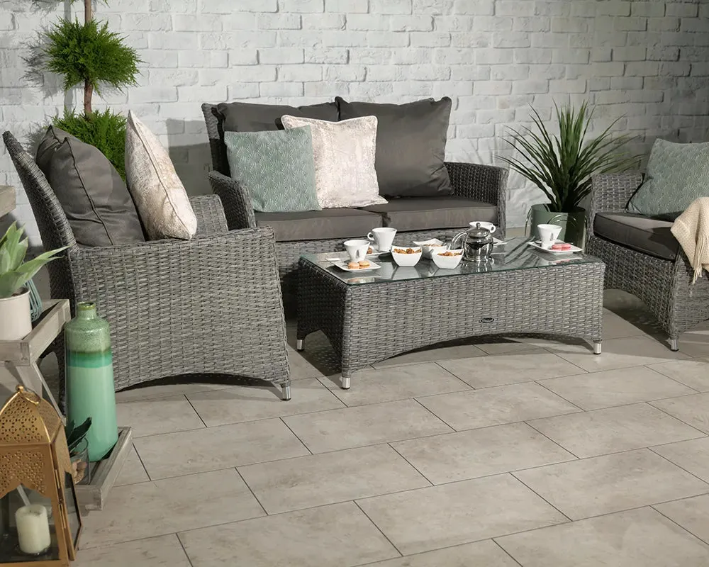 Mirage Rattan- Deluxe Coffee Set- Grey or Cream