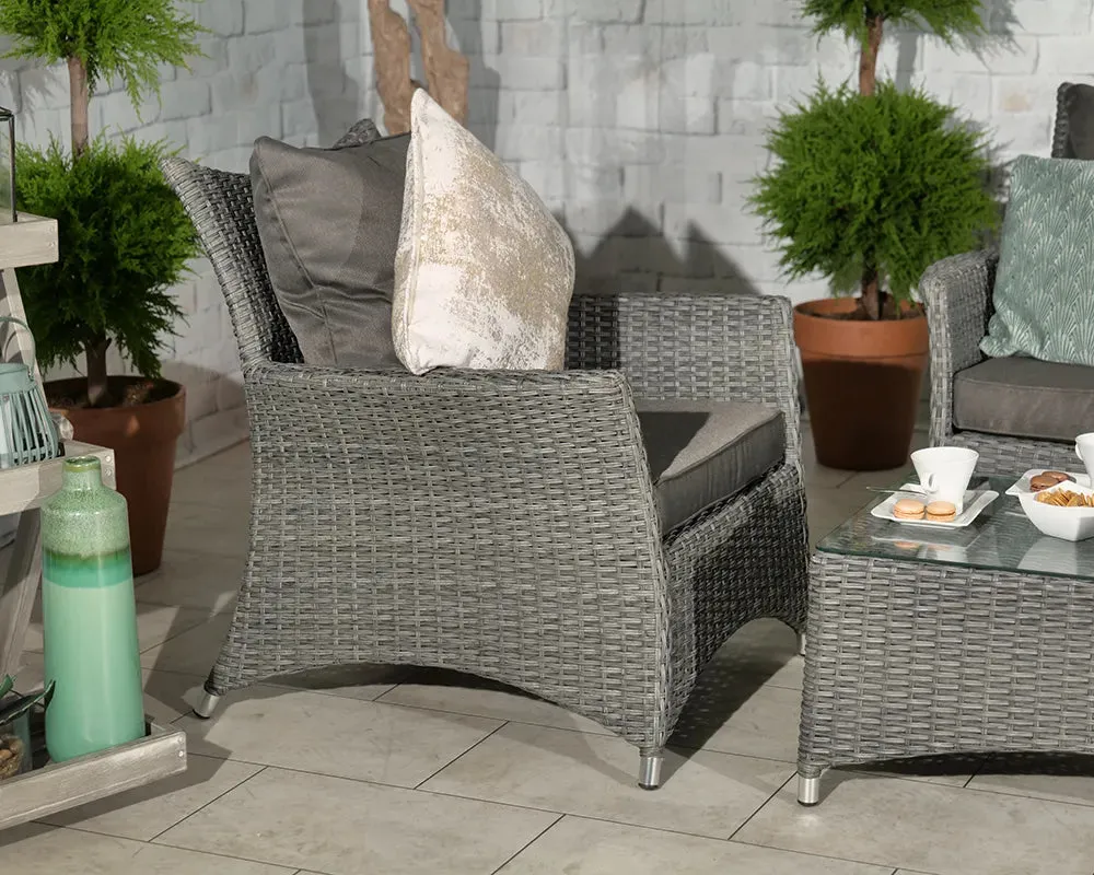 Mirage Rattan- Deluxe Coffee Set- Grey or Cream