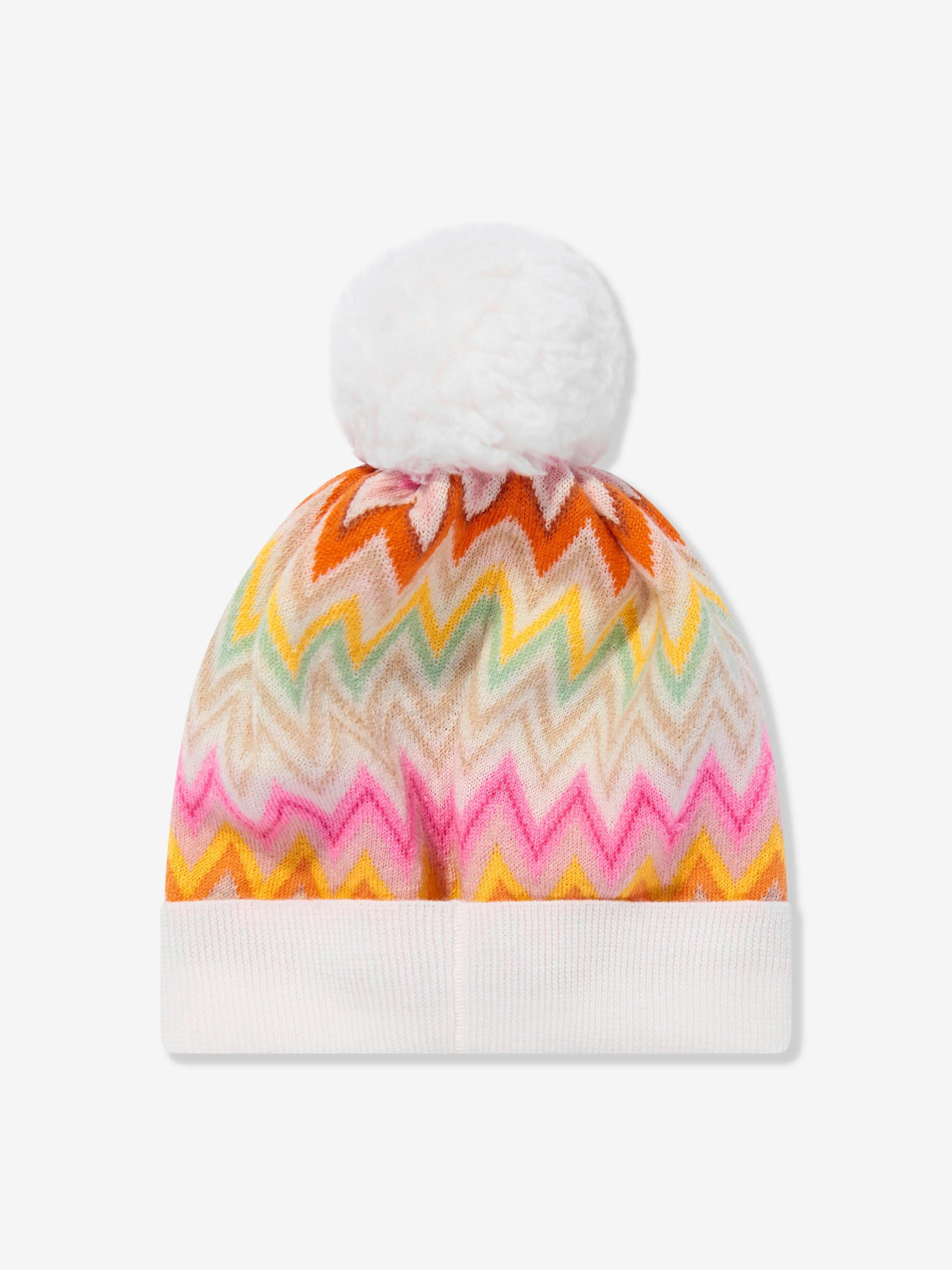 Missoni Girls Zigzag Bobble Hat in Multicolour