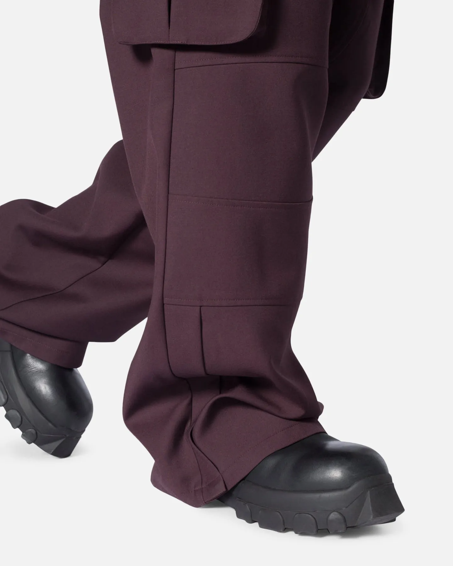 MNML Baggy Cargo Trouser Pants Burgundy